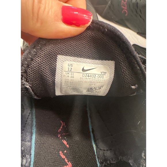 Nike Air Max 270 Mens Running Shoes Sneakers Black anthrosite Athletic Size 12 - Picture 4 of 7